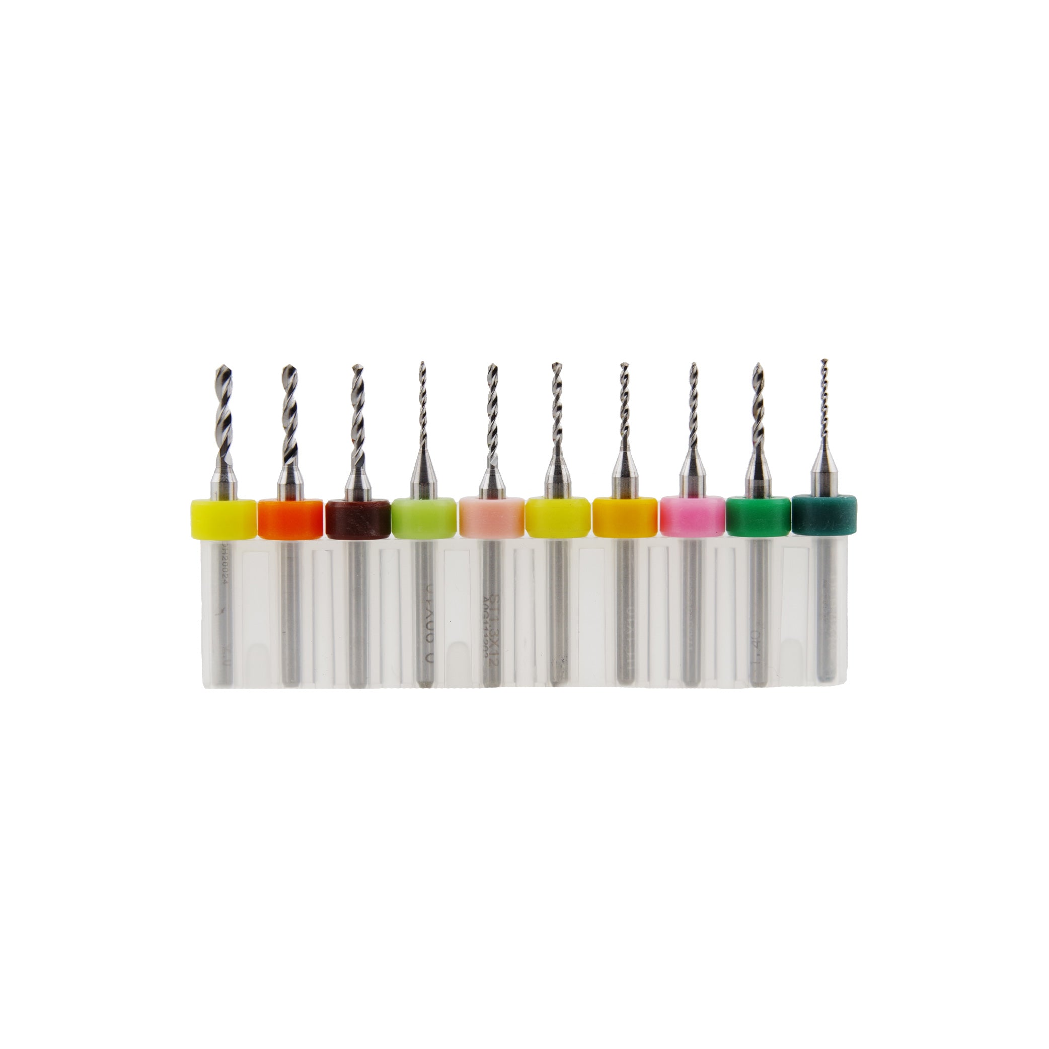 Tungsten drill bits kit 0.8 to 2.00 mm