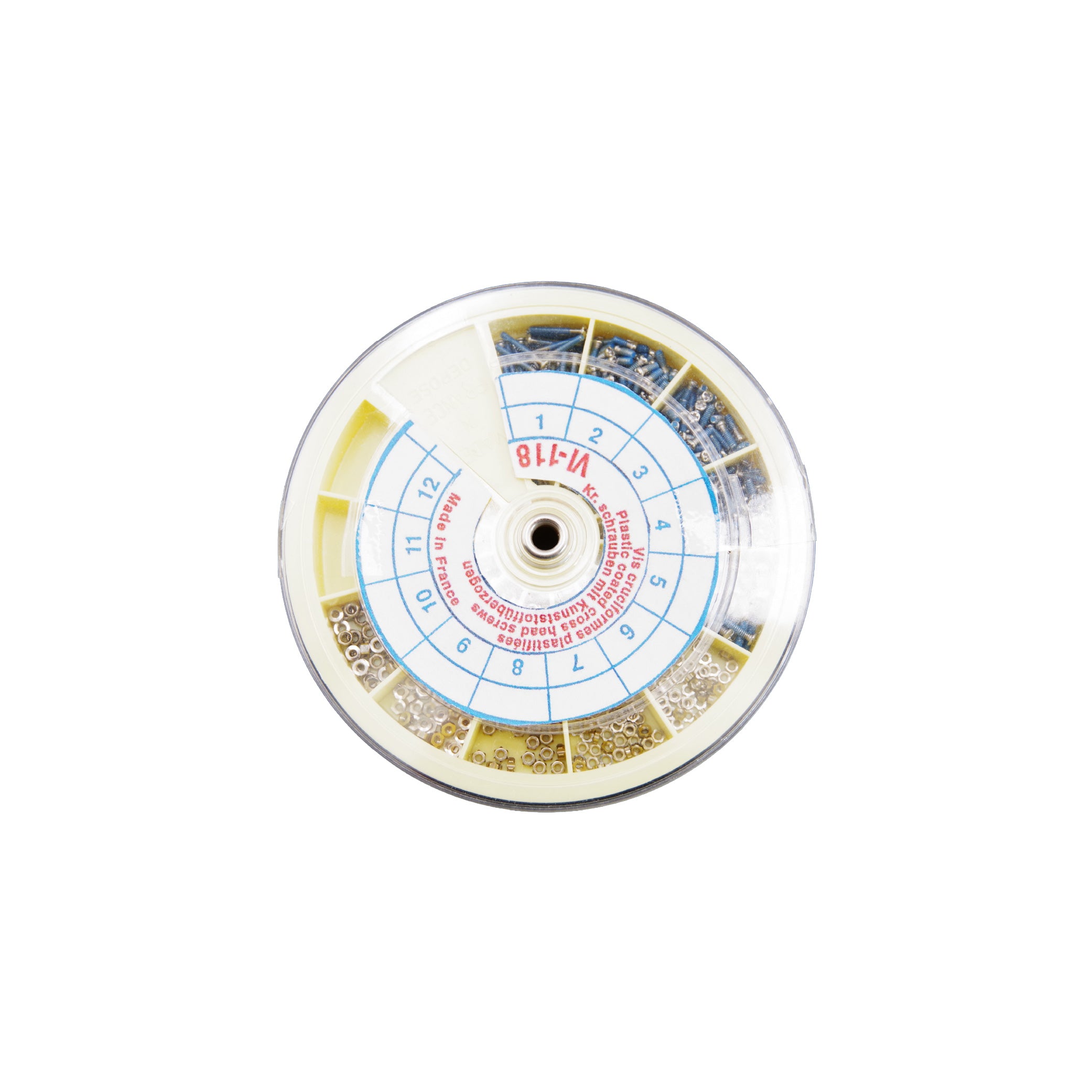 Assortiment de vis cruciformes en acier plastifié