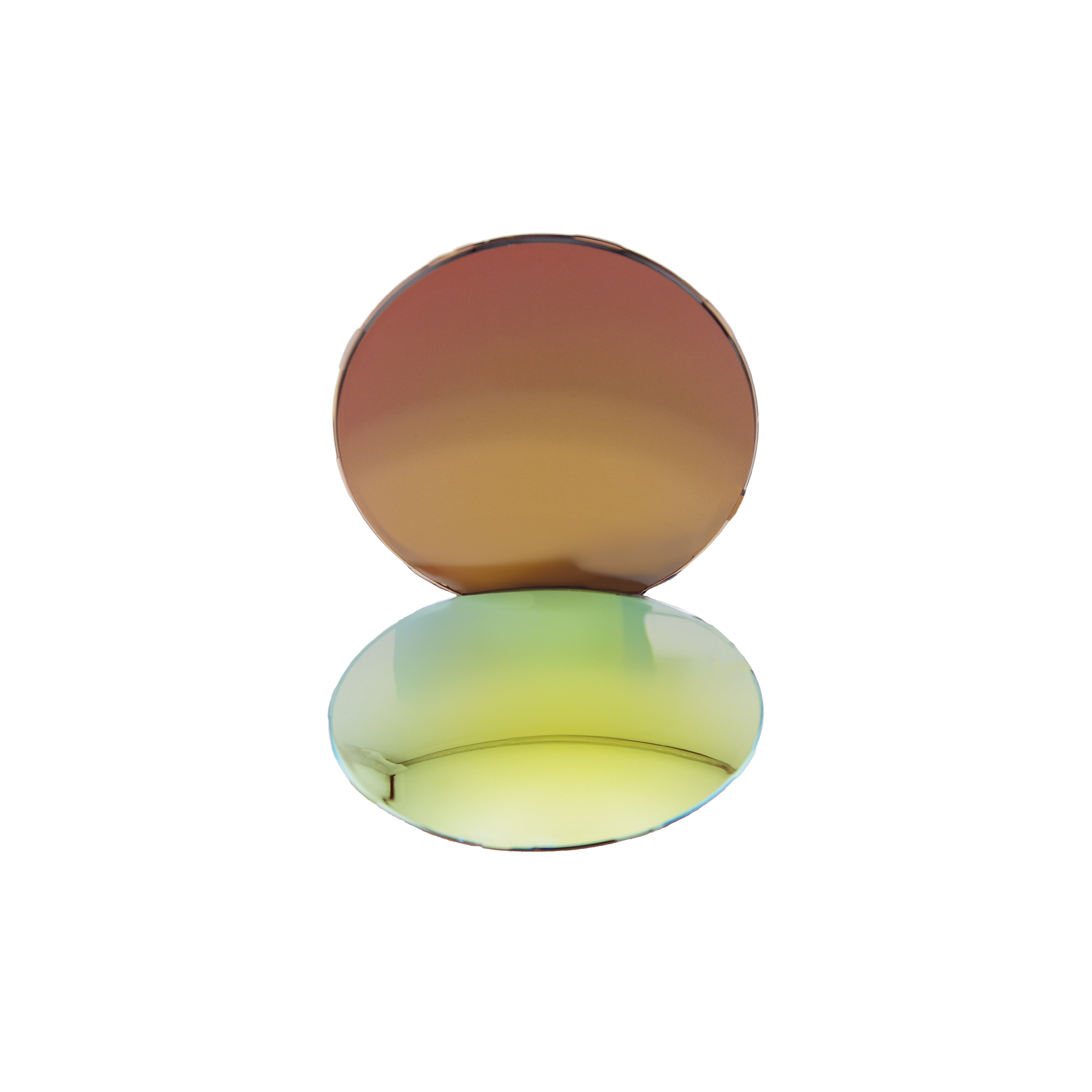Lentilles base 4 CR39 polarisées miroir or-brunes