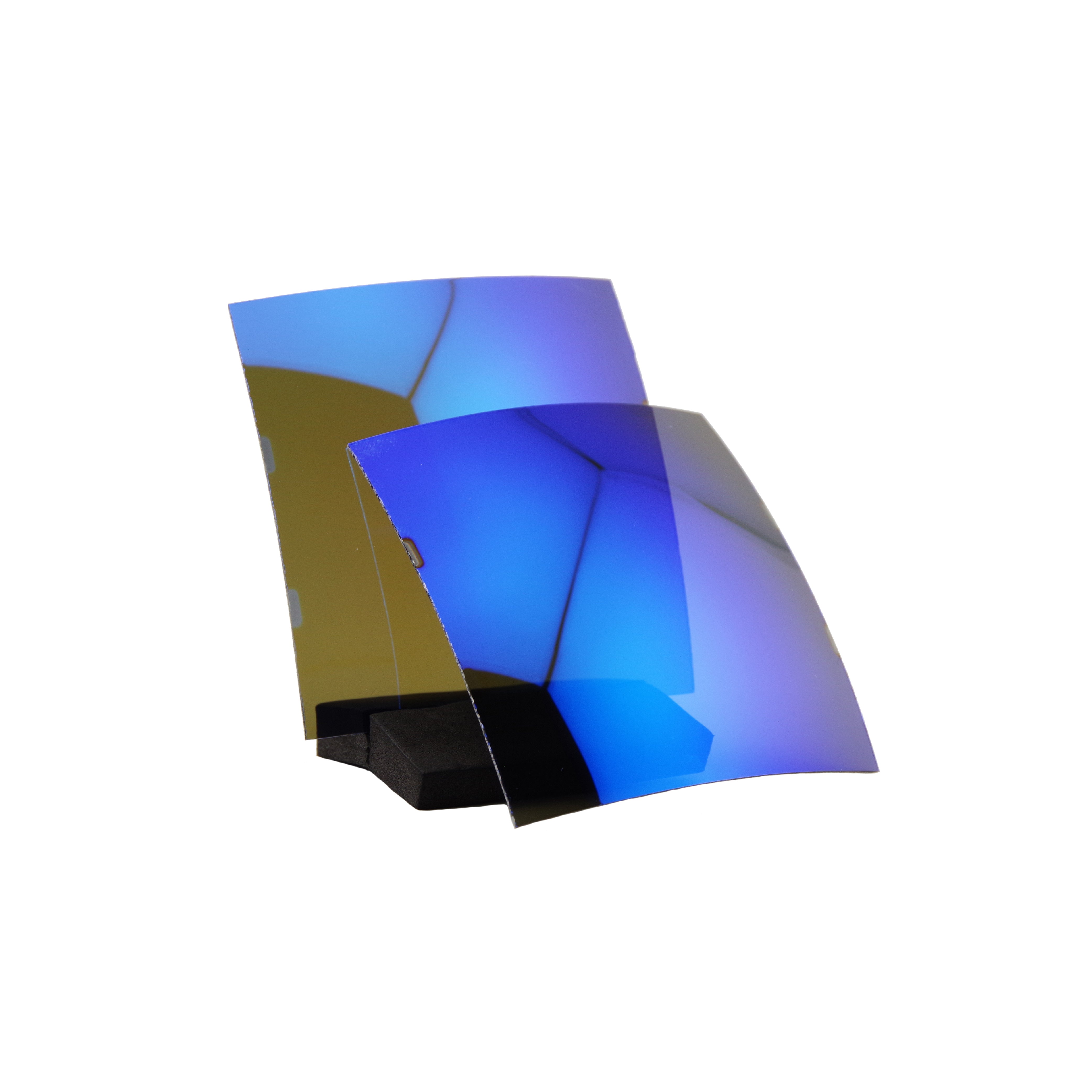 Base 4 polycarbonate polarized blue-gray mirror lenses