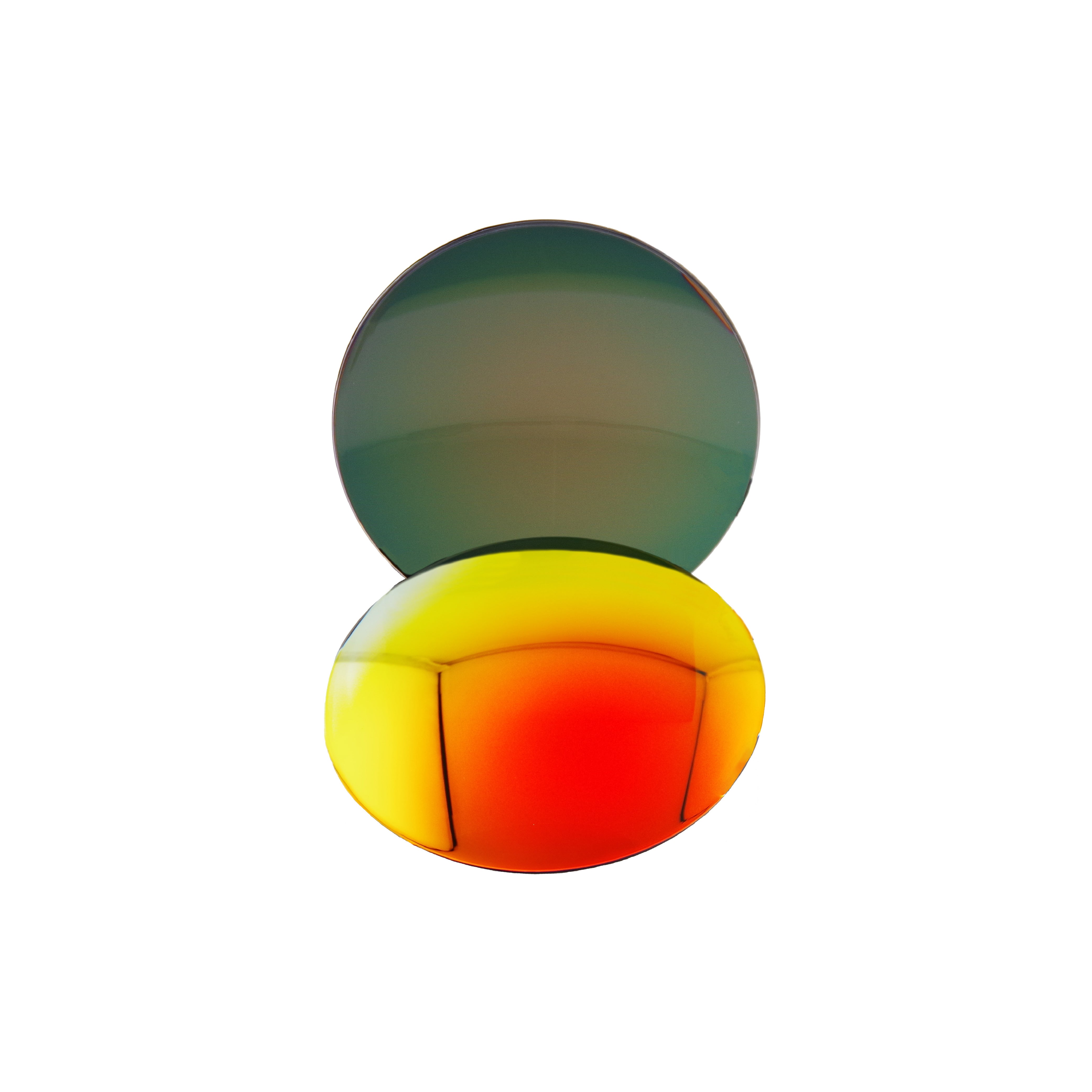 Lentilles base 6 polycarbonate miroir rouges-brunes