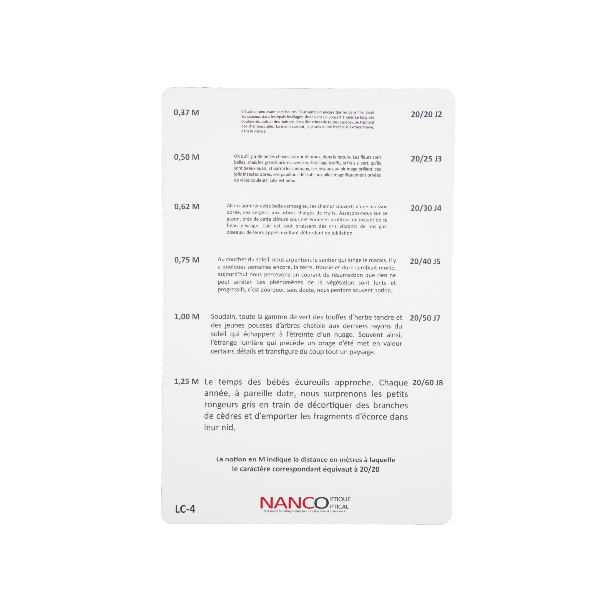 Reading card