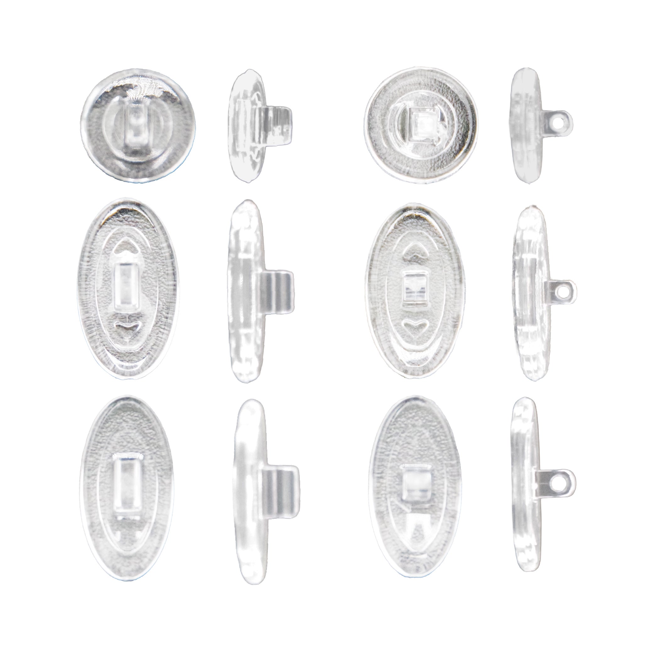 Plaquettes en silicone symétriques ovales