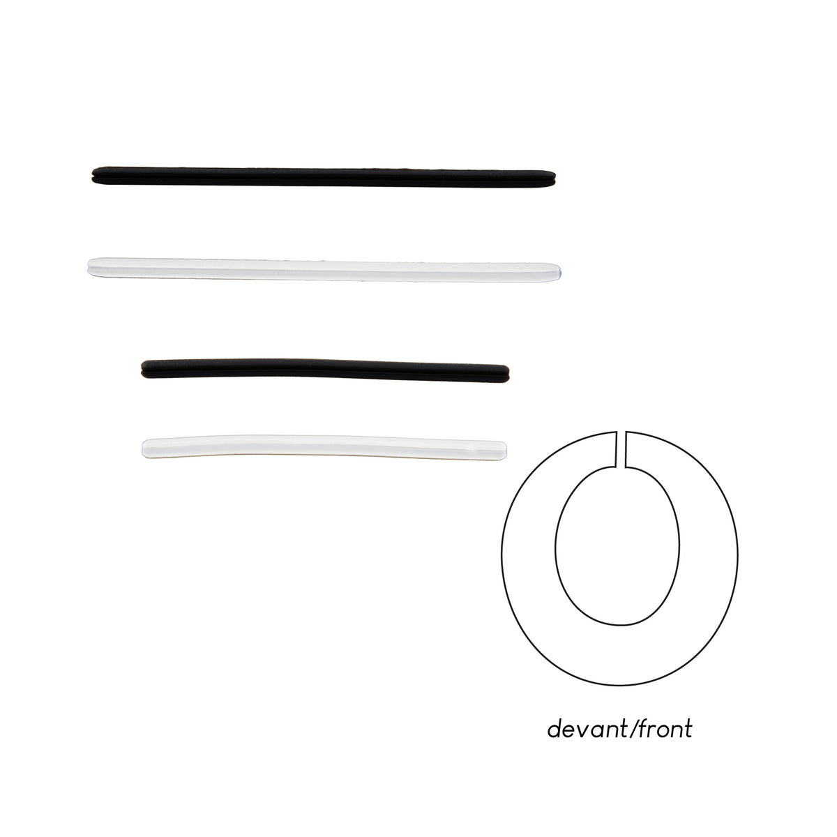 Slotted silicone temple tip